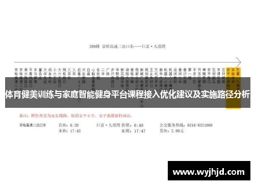 体育健美训练与家庭智能健身平台课程接入优化建议及实施路径分析